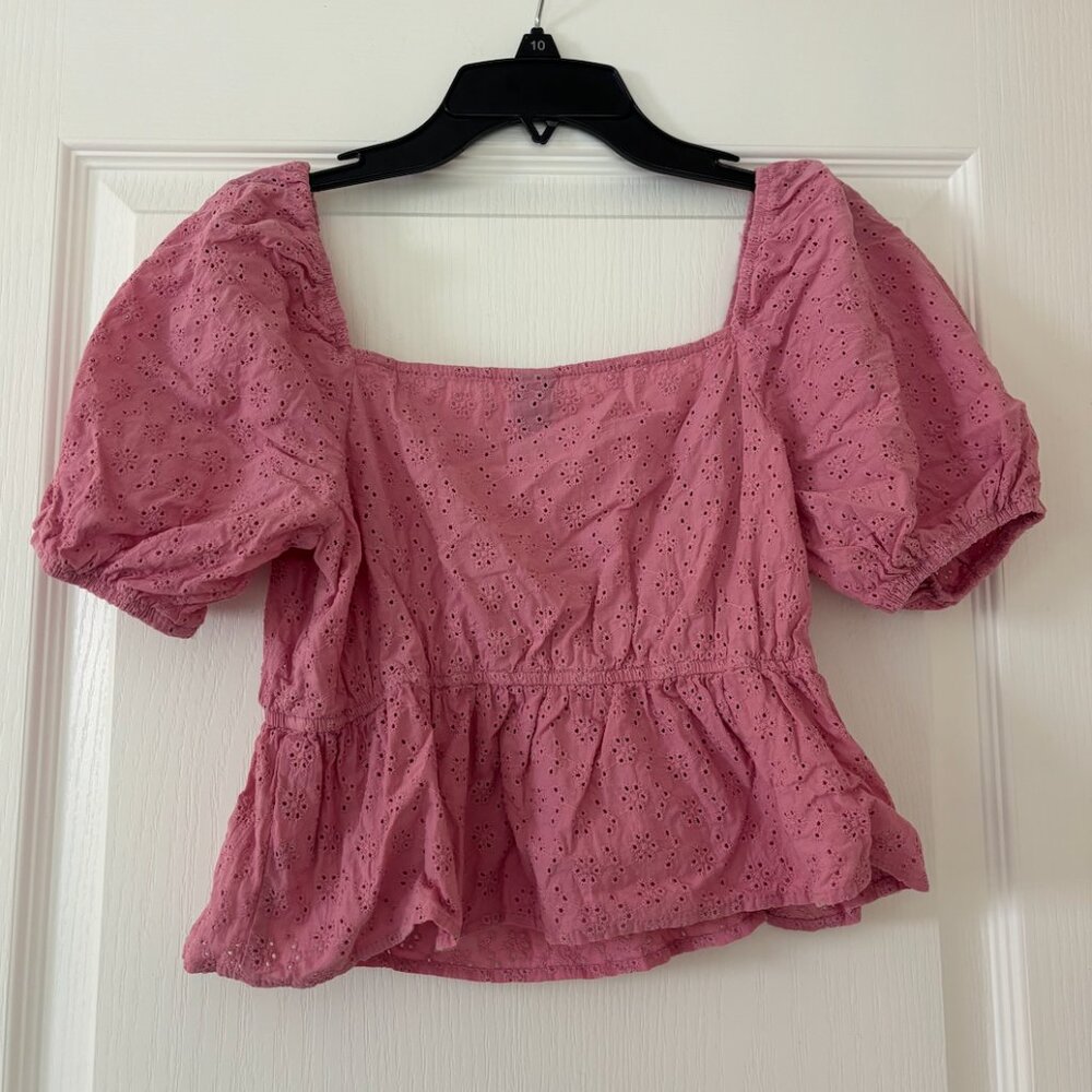 Wild Fable Pink Eyelet Top - Picture 4 of 4